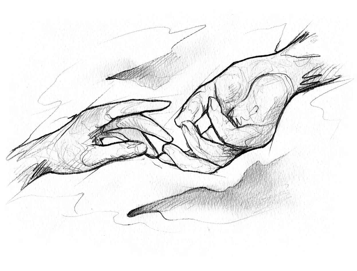 Hands Sketch Print